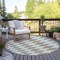 Homeroots 8' Taupe And Ivory Round Geometric Washable Indoor Outdoor Area Rug 577123 - alternate 4