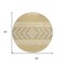 Homeroots 8' Gold Taupe And Beige Round Southwestern Washable Indoor Outdoor Area Rug 613905 - alternate 3