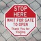 Signmission Stop Here Wait for Gate to Open Tha, 10 inch X 10 inch, Aluminum Metal Signs, 2PK OC-A-2PACK-10-288 - alternate 5