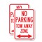 Signmission No Parking Tow Away Zone with Bidirectional Arrow, 12'' X 18'' 2 Signs, Heavy Gauge Aluminum, 2PK A-1218-2PACK-23611 - alternate 1