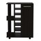 Homeroots Black Rolling Bar Cart With Wine Storage 477740 - alternate 4