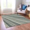 Homeroots 8' X 10' Black Gray And Ivory Striped Washable Indoor Outdoor Area Rug 614962 - alternate 6