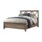 Homeroots Brown Cross Back Solid Wood Full Bed Frame 524829 - alternate 4