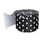 Carson Dellosa Black with White Polka Dots Rolled Scalloped Border, 65 Feet Per Roll, 3PK 108474 - alternate 2