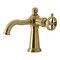 Kingston Brass One-Handle Single-Hole Bathroom Faucet with Push Pop-Up Drain, Brushed Brass KS3547RNK - alternate 1