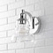 Jonathan Y Manhattan Vintage 6.5" 1-Light Metal/Glass Industrial Rustic LED Vanity, Chrome JYL3544B - alternate 6