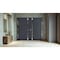 Vdomdoors Aluminum Double Doors Cynex 6777 Grey 2 Sidelights Mirrored Clear Glass Modern Painted 100x80 (W14+ CYNEX6777DEXD-GRE-W14+72+14xH80-LH-I - alternate 4