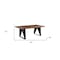 Homeroots Seven Piece Dark Brown and Black Solid Wood Live Edge Dining Set with Six Chairs 590254 - alternate 7