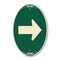Signmission Arrow Green, 12 Inch X 18 Inch Architectural Oval, Heavy Gauge Aluminum A-OV-G-1218-24337 - alternate 1