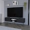 Homeroots 71" Black Wood Enclosed And Open Storage TV Stand 546403 - alternate 4