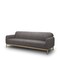 Homeroots 90" Gray Fabric Sofa With Brown Legs 607331 - alternate 1