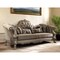 Homeroots 96" Bone Velvet Sofa And Toss Pillows With Gold Legs 491303 - alternate 4