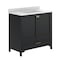 Flash Furniture Haven 36in. Vanity w/Sink, Storage Cabinet w/Gold Hardware, Bottom Drawer, Marble Countertop, Blk FS-BN-4-36-KD-BK-HDGLD-GG - alternate 4