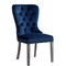 Homeroots Set of Two Tufted Navy Blue and Light Gray Upholstered Velvet Dining Side Chairs 543532 - alternate 6