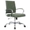 Leisuremod Benmar Leather Office Chair, Green BO19GL - alternate 1
