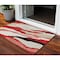 Homeroots 3' X 5' Red Black And Beige Abstract Washable Indoor Outdoor Area Rug 600996 - alternate 1