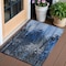 Homeroots 3' X 5' Navy Blue And Denim Blue Abstract Washable Indoor Outdoor Area Rug 577229 - alternate 1