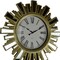 Homeroots 19" Gold And Clear Mirrored Glass And Heavy Duty Plastic Silent Analog Sunburst Wall Clock 626354 - alternate 5