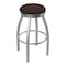 Holland Bar Stool Co 802 Misha Stainless Steel 36in Swivel Bar Stool with Rein Coffee Seat 80236SS025 - alternate 1