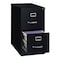 Hirsh 15" W 2 Drawer Vertical File Cabinet, Black, Letter 14410 - alternate 2