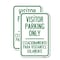 Signmission Bilingual Reserved Parking Sign Visitor Parking Only - , 12'' X 18'', Heavy Gauge Aluminum, 2PK A-1218-2PACK-24301 - alternate 1