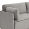 Homeroots Modern Light Gray Velvet and Black Sectional Sofa with Ottoman 473582 - alternate 3