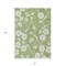 Homeroots 5' X 8' Artichoke Green And Ivory Floral Washable Indoor Outdoor Area Rug 599851 - alternate 4