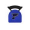 Holland Bar Stool Co 25" Blk Wrinkle St Louis Blues Stationary Counter Stool, Ladder Back L00425STLBlu - alternate 4
