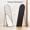Simple Deluxe Arched Full Length Mirror, Floor Mirror with Stand, Hanging Mirror Full Length for Home Wall Decor,  3A88MIROGZ2164BLK - alternate 6
