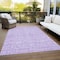 Homeroots 10' X 14' Lilac And Ivory Floral Washable Indoor Outdoor Area Rug 581875 - alternate 4