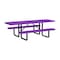 Leisure Craft 8 FT ADA Accessible Outdoor Picnic Table with 2 Bench Seats, Purple T8XPP-ADA-PURPLE - alternate 1
