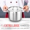 Bakken-Swiss 8QT Stockpot, Brushed Stainless Steel, Induction-Ready, Lid and Riveted Handles, Heavy Duty BAKSTQ8 - alternate 4