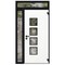 Vdomdoors Aluminum Door Cynex 6106 Dark Stone Entry Steel Metal Modern Painted W36+14xH80+12 Left Inswing CYNEX6106EXD-DARK-W36+14xH80+12-LH-I - alternate 4