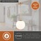 Vaxcel Linden 1-Light Muted Brass Gold Mid-Century Modern Globe Pendant Light with Opal Glass Shade P0454 - alternate 4