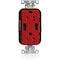 Leviton Lev-Lok TR Dup USB A-A 15A 125V Red M56AA-R - alternate 1