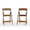 Flash Furniture HERCULES 2 Pk Commercial Chestnut Indoor/Outdoor Lightweight Resin Folding Event Chair w/ Slat Seat 2-LE-L-1-CHSNT-SLAT-GG - alternate 1
