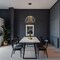 Jonathan Y Gigi 23.5" Modern Glam Metal Adjustable Dimmable Stripe Cage Integrated LED Pendant, Black/Gold Paint JYL7147A - alternate 6