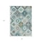 Homeroots 5' X 8' Teal Blue Beige And Ivory Southwestern Washable Indoor Outdoor Area Rug 632282 - alternate 4