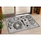Homeroots 3' X 4' Black and White Floral Indoor Outdoor Area Rug 527635 - alternate 6