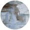 Homeroots 8' Blue Gray And Dark Brown Round Abstract Washable Indoor Outdoor Area Rug 602953 - alternate 4
