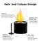 Edendirect 6.5 in. Tabletop Ventless Bioethanol Fireplace, Black Round Stainless Steel Burner Cup ZR-601S - alternate 2