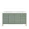 James Martin Vanities Chicago 60 in. Double Vanity, Smokey Celadon, w/ 3 CM White Zeus Silestone Top 503-V60D-SC-3WZ - alternate 2