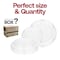 Smarty Had A Party Clear w/Silver Vintage Rim Round Plastic Dinnerware Set (120 Dinner Plates+120 Salad Plates), 240PK 860CSVP-CASE - alternate 5