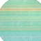 Homeroots 8' Aqua Green And Yellow Round Striped Washable Indoor Outdoor Area Rug 614793 - alternate 4