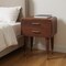 Homeroots 22" Brown Solid Wood Two Drawer Nightstand 701713 - alternate 6