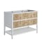 James Martin Vanities Olena 48" Sgl Vanity, Light Mappa Burl and Polished White, w/3 CM Tajnar Eclos Top w/FreePower Wirele D804-V48-LMB-FTJR - alternate 4