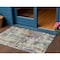 Homeroots 3' X 5' Linen Purple And Gold Abstract Washable Indoor Outdoor Area Rug 630867 - alternate 1