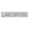 Homeroots 5" X 24" Gray and Brown Lake House Metal Wall Decor 489619 - alternate 1