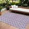 Homeroots 8' X 10' Purple And Ivory Ogee Washable Indoor Outdoor Area Rug 601599 - alternate 1