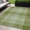 Homeroots 5' X 8' Green Black And Ivory Plaid Washable Indoor Outdoor Area Rug 596334 - alternate 1